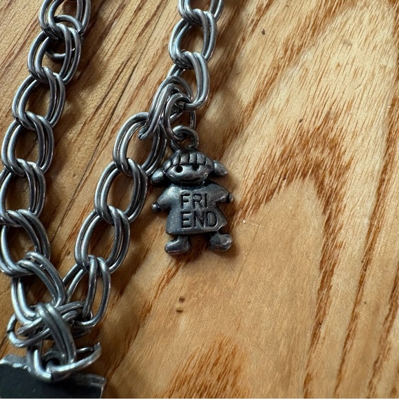 Vintage friendship necklace silver puzzle piece girl a friend till chain clasp - Picture 6 of 10